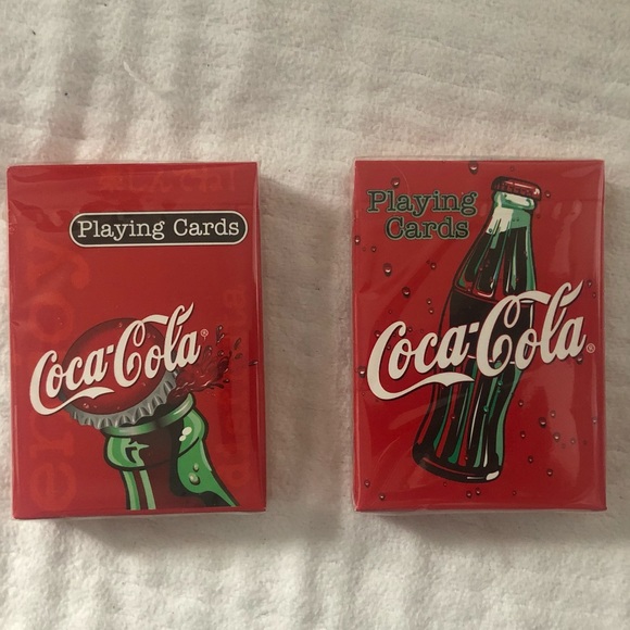 NWOT 3 Coca Cola Tins, 2 packs of Cards - Picture 5 of 16